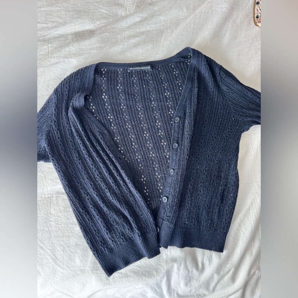 Brandy Melville Navy Blue Cardigan